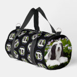 Bearded Collie Beardie Black Painting Cute Dog Art Duffle Bag