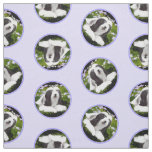 Bearded Collie Beardie Black Painting Cute Dog Art Fabric