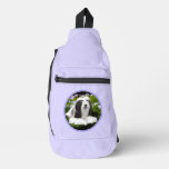 Bearded Collie Beardie Black Painting Cute Dog Art Sling Bag