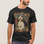 Bearded Collie Beardie in Vintage Flower Garden T-Shirt