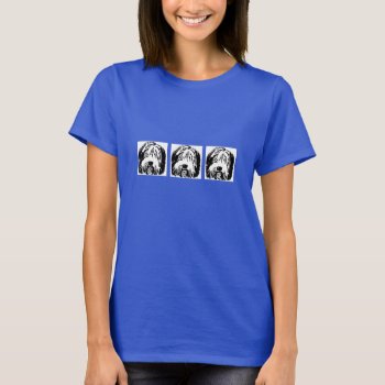 Bearded Collie Cartoon T-shirt by PawsForaMoment at Zazzle