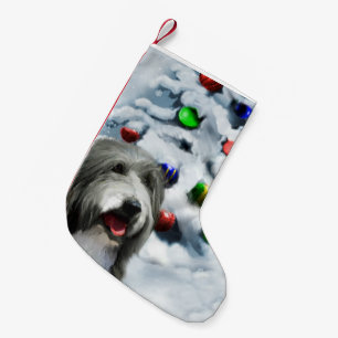 Bearded Collie Christmas Small Christmas Stocking