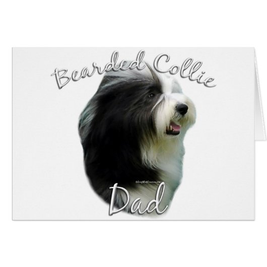 Bearded Collie Dad 2 Cards (Front Horizontal)