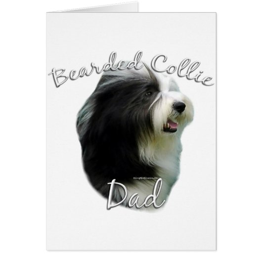Bearded Collie Dad 2 Cards (Front)