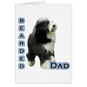 Bearded Collie Dad 4 Cards