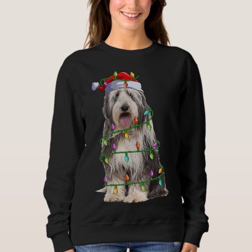 Bearded Collie Dog Lover Xmas Santa Bearded Collie Sweatshirt