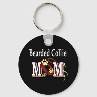 Bearded Collie Dog MOM Keychain