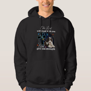 Bearded Collie Dog The Lord Will Stand With You Ch Hoodie