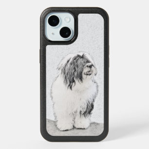 Bearded Collie Drawing - Cute Original Dog Art iPhone 15 Case