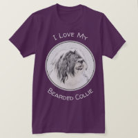 Bearded Collie Drawing - Cute Original Dog Art
