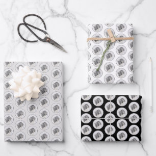 Bearded Collie Drawing - Cute Original Dog Art Wrapping Paper Sheets