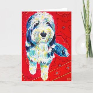 Bearded Collie Greeting Card, envelopes included Card