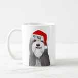 Bearded Collie Holiday Cute Dog Christmas Custom Coffee Mug