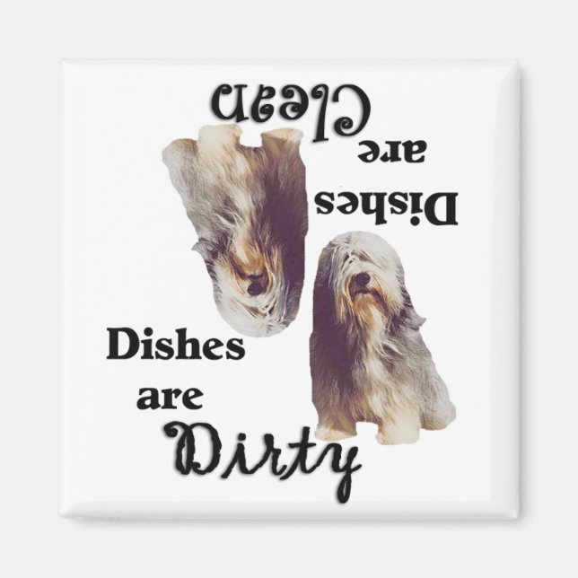 Bearded Collie Lovers Dishwasher Magnet (Front)