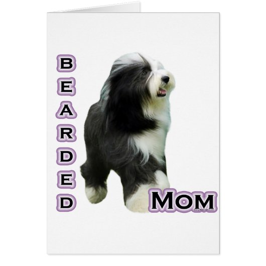 Bearded Collie Mom 4 Cards (Front)
