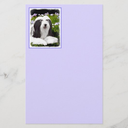 Bearded Collie Painting - Cute Original Dog Art (Front)