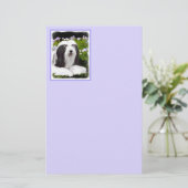 Bearded Collie Painting - Cute Original Dog Art (Standing Front)
