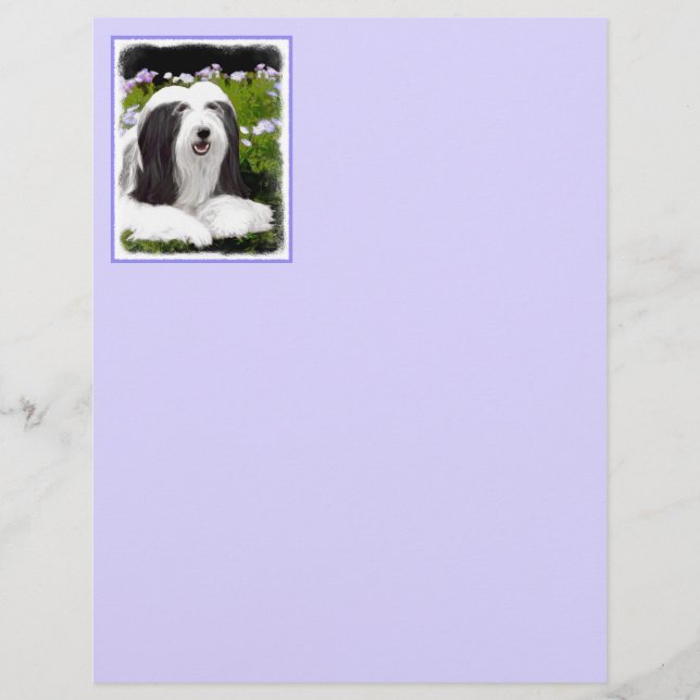 Bearded Collie Painting - Cute Original Dog Art (Front)