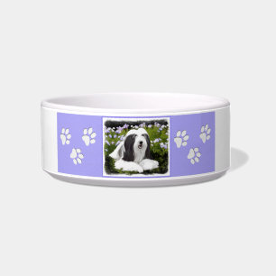Bearded Collie Painting - Cute Original Dog Art Bowl