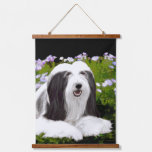 Bearded Collie Painting - Cute Original Dog Art Hanging Tapestry