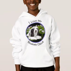 Bearded Collie Painting - Cute Original Dog Art Hoodie