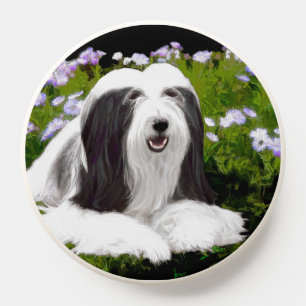 Bearded Collie Painting - Cute Original Dog Art PopSocket