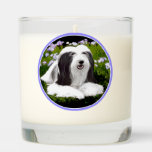 Bearded Collie Painting - Cute Original Dog Art Scented Candle