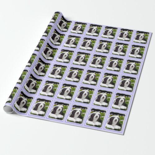 Bearded Collie Painting _ Cute Original Dog Art Wrapping Paper