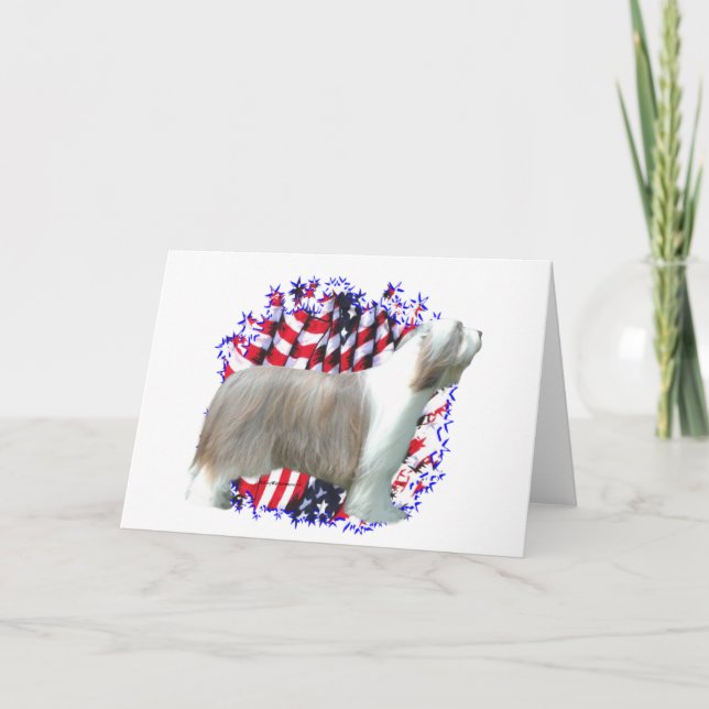 Bearded Collie Patriot Card (Front)