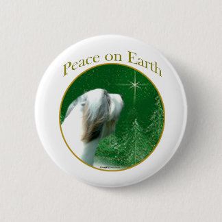Bearded Collie Peace Pinback Button