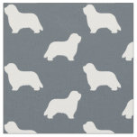 Bearded Collie Silhouettes | Dogs Pattern Fabric