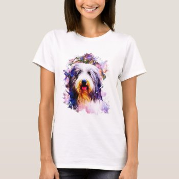 Bearded Collie T-shirt by Kathys_Gallery at Zazzle
