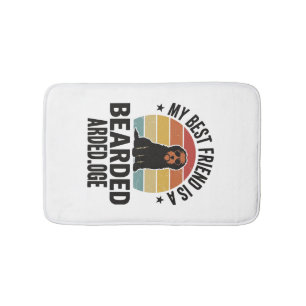 Bearded Collie Vintage Sunset Dog Lover Design_1 Bath Mat