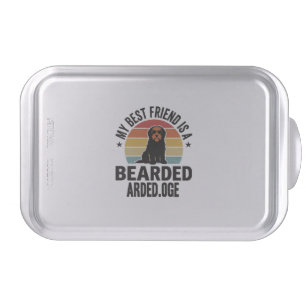 Bearded Collie Vintage Sunset Dog Lover Design_1 Cake Pan