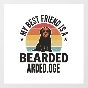 Bearded Collie Vintage Sunset Dog Lover Design_1 Floor Decals