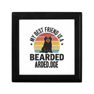 Bearded Collie Vintage Sunset Dog Lover Design_1 Gift Box