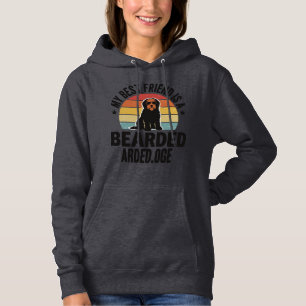 Bearded Collie Vintage Sunset Dog Lover Design_1 Hoodie