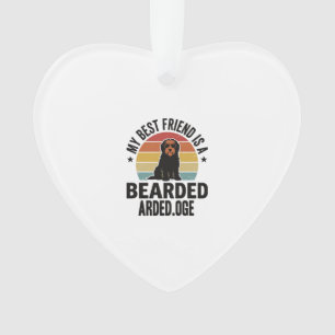Bearded Collie Vintage Sunset Dog Lover Design_1 Ornament