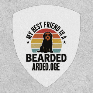 Bearded Collie Vintage Sunset Dog Lover Design_1 Patch