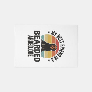 Bearded Collie Vintage Sunset Dog Lover Design_1 Rug