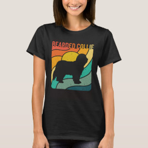Bearded Collie Vintages Retro Dog Mummy Dad T-Shirt