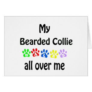Bearded Collie Walks Design Cards