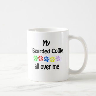 Bearded Collie Walks Design Coffee Mug