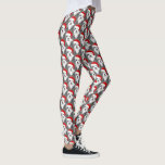 Bearded Collie with Santa Hat Christmas Patterned Leggings