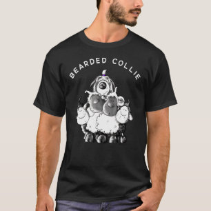 Bearded Collie With Sheep I Beardie Dog Breed T-Shirt