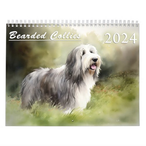 Bearded Collies 2024 Calendar