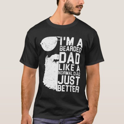 Bearded Dad Funny Beard Humor Fathers Day Gift Id T_Shirt