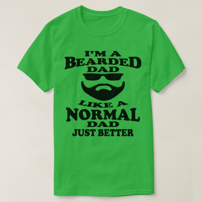Bearded Dad Is Awesome T-Shirt (Design Front)