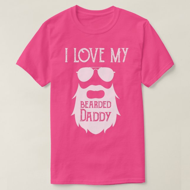 Bearded dad t for bearded men on mens day 1 T-Shirt (Design Front)