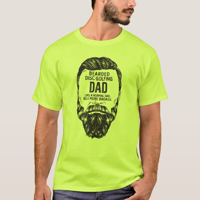 Bearded Disc Golf Dad T-shirt (Front)